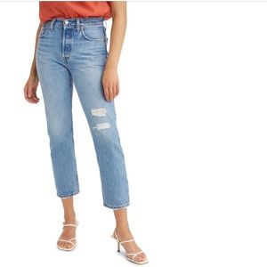 Levi's 501 Distressed Crop Jeans (Luxor Reconstruction)